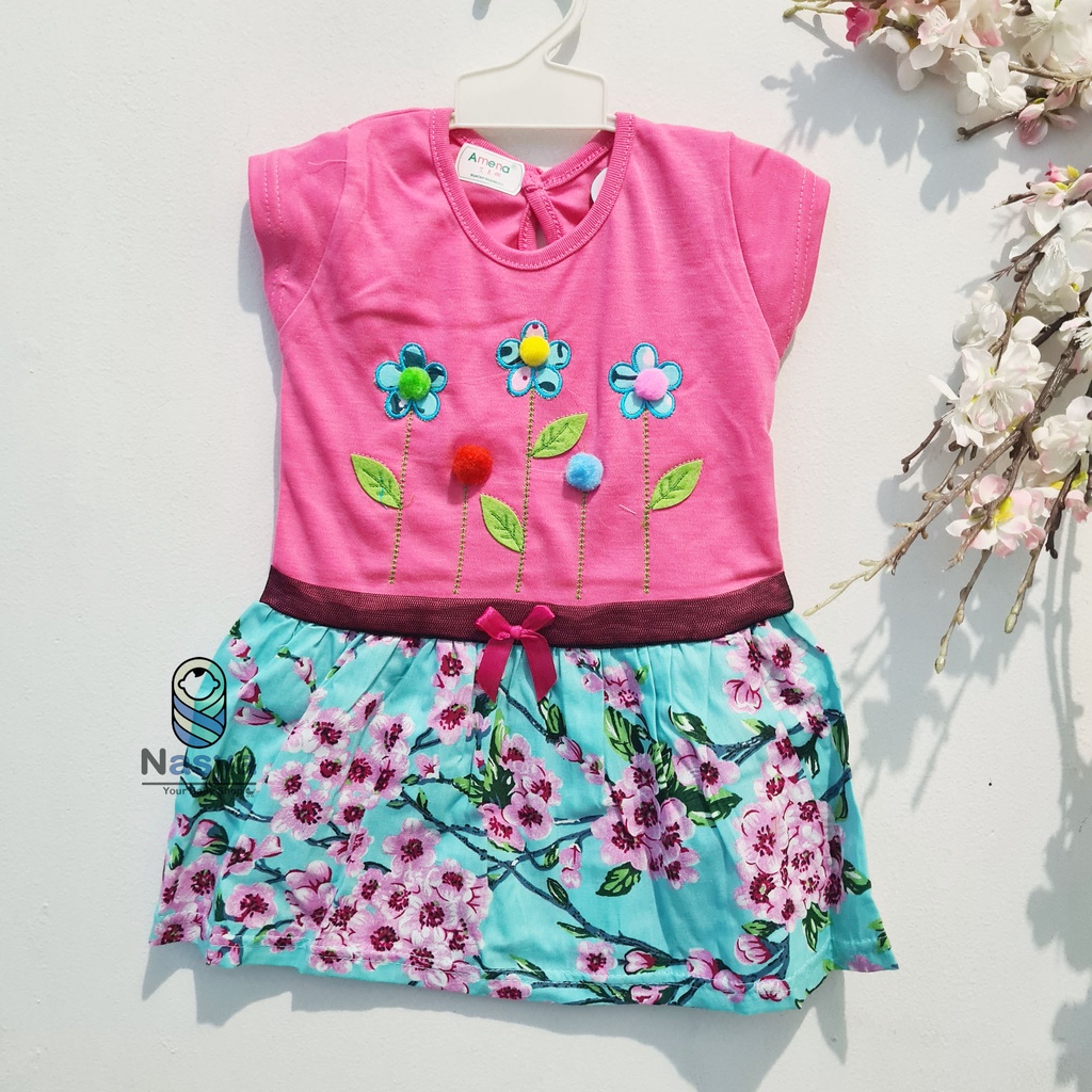 [MK-023] Dress Premium Anak 3 – 18 Bulan lucu motif bunga