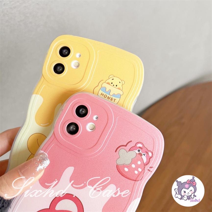 Redmi 12C 11A 10C 9T 9C Note 12 11s 11 10 9 8 Pro 10A 10 9A 9  A2 A1 Xiaomi 11Lite 12T 12Lite 11T 10T Poco M3 F3 X5 X4 X3 Pro Cartoon Cute Bear Soft Wave Edge Soft TPU Case