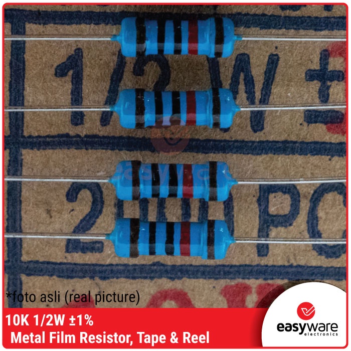 Resistor 10K Ohm 1/2W 1% Metal Film Resistor 10K 0.5 Watt 0.5W