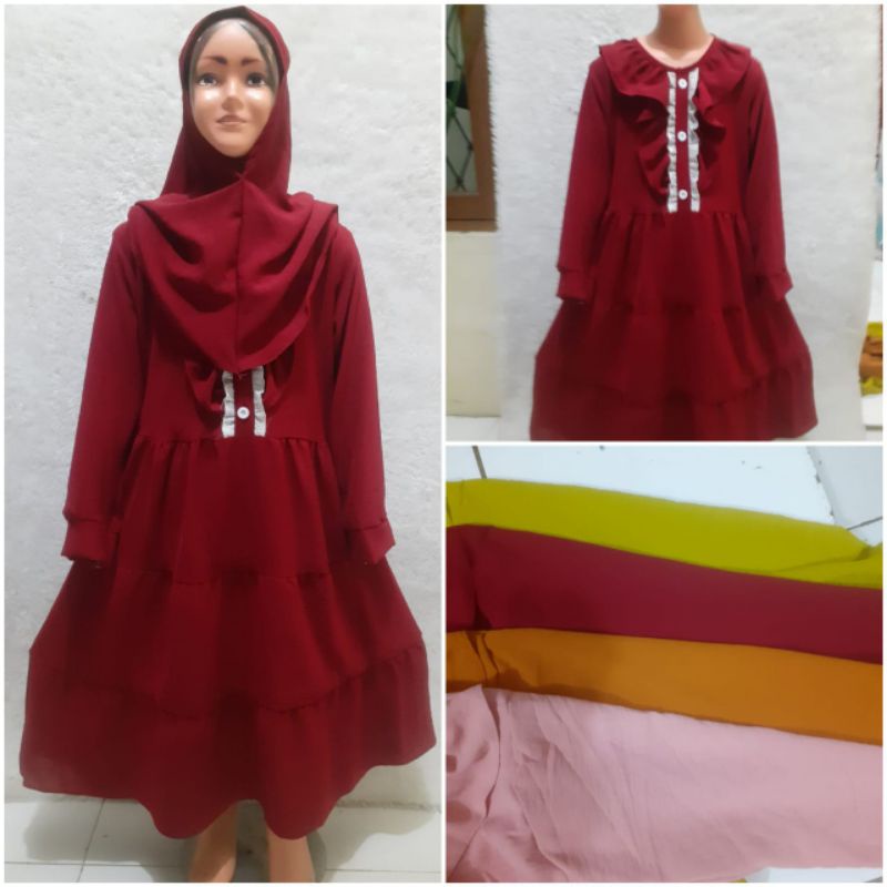 gamis anak 3-4 tahun
