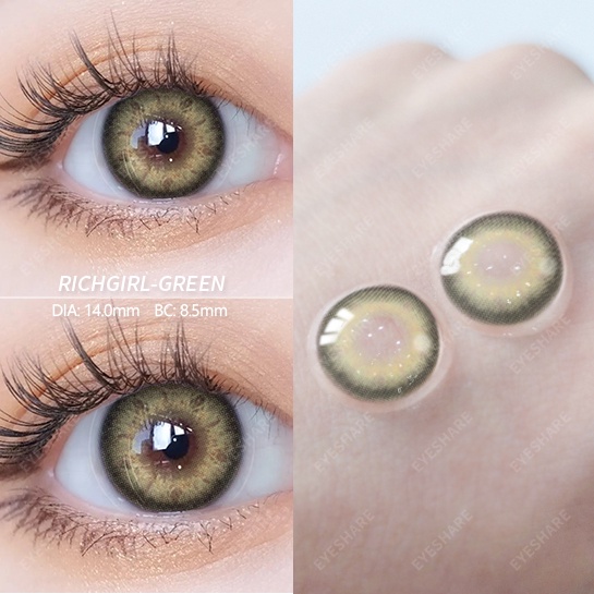 [★COD★]Softlens2PCS RICHGIRL GRAY-BROWN/ Kawaii Lensa Kontak/DIA 14mm NORMAL &amp; MINUS (0.00) / softlen/ softlense / emoticon /Mata Kore/Terbaik Tahun Ini / BIO TRUE LENS SOLUTION 75ML - CAIRAN UNTUK CUCI DAN RENDAM SOFTLES