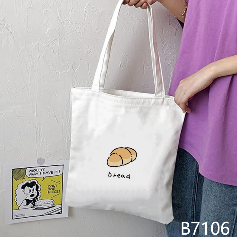 MYSTIQUE.ID-TOTE BAG TYPE OF FOOD LUCU KEREN DAN AESTETIC