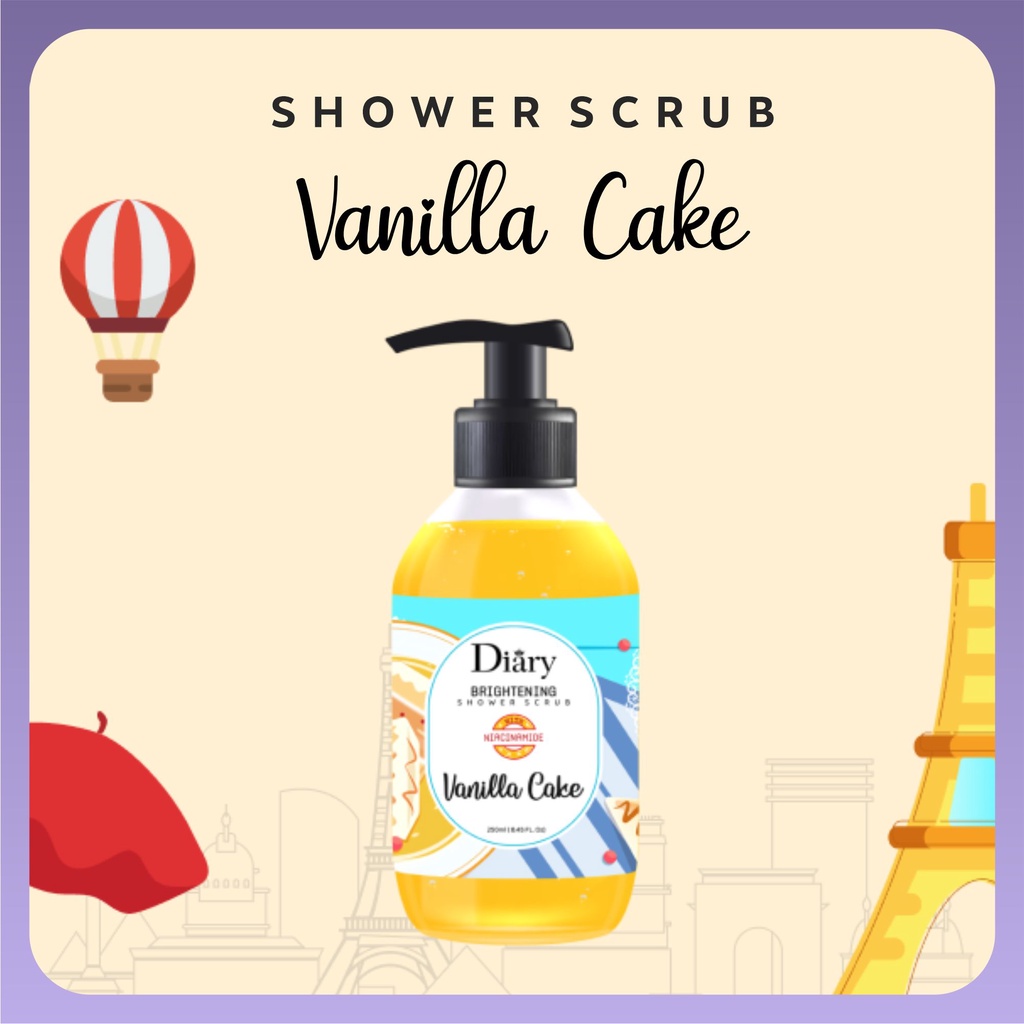 Diary Bright Shower Scrub 250ml | Brightening Shower Scrub Pump