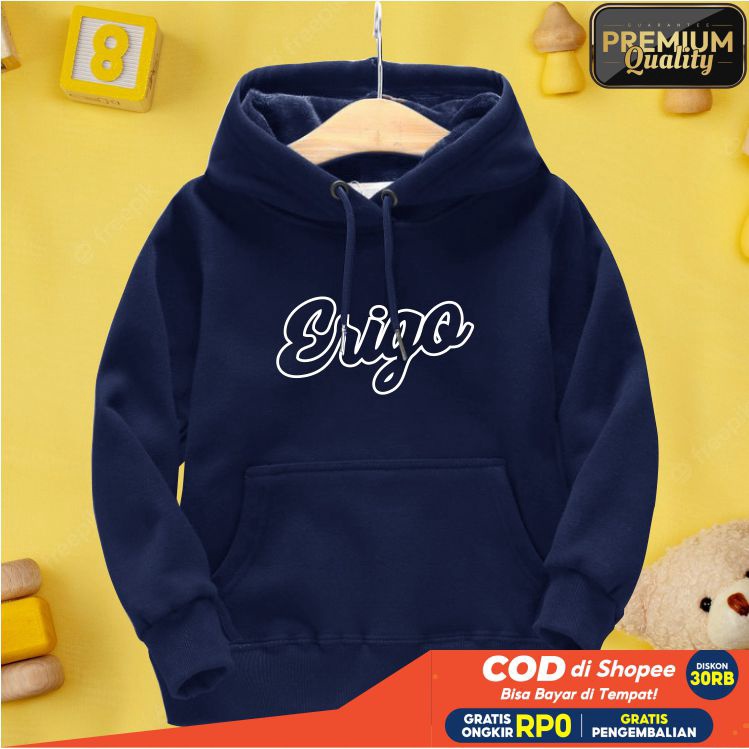 BEST SELLER STAY ERIGO Jaket Distro Sweater Hoodie anak Laki-laki perempuan LOGO FLEECE TEBAL