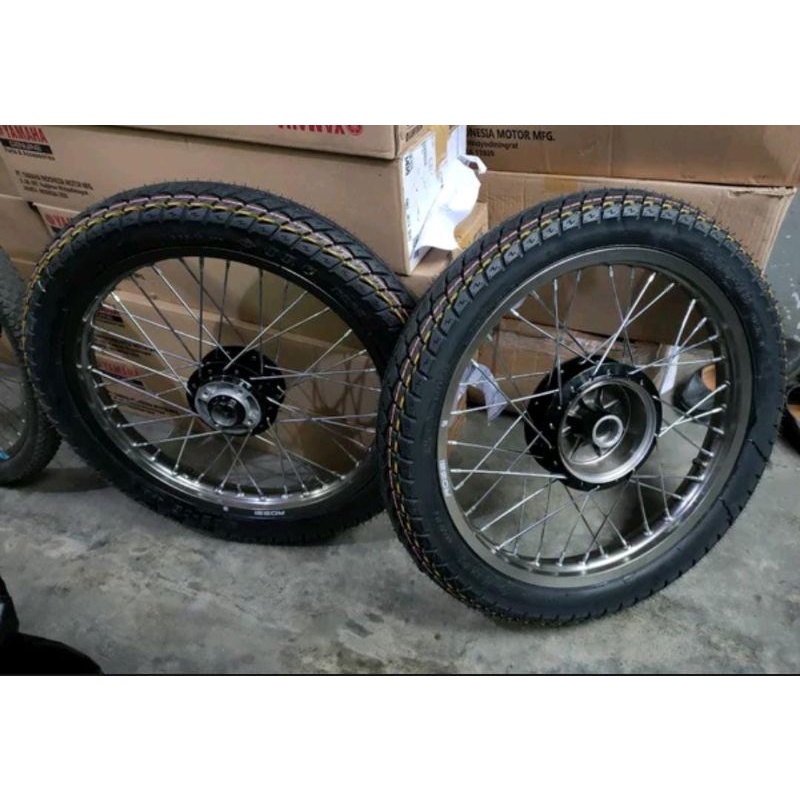 Velg set tromol ori rim rossi hitam ban IRC ring 18 RX king
