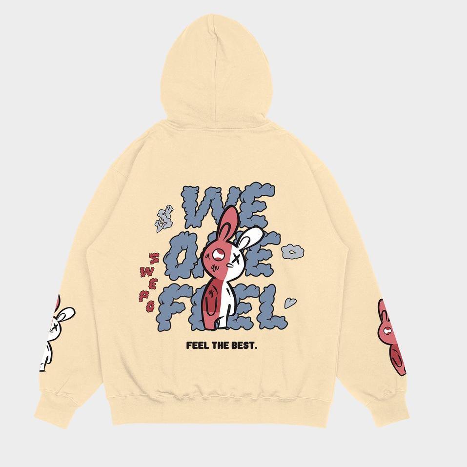 Langsung Kirim SWEPO Hoodie Jumper We One Feel (SABLON) M-XXL (Pria & Wanita)