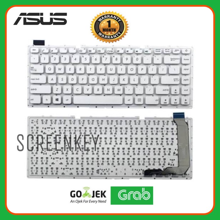 Keyboard Keyboard Laptop Asus X441N X441M X441S X441U X441B X441Uv X441 Putih