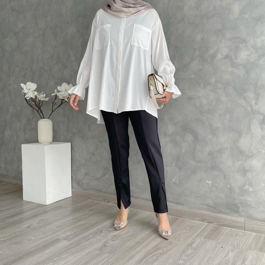 BEFAST - ZSO OOTD WANITA KEMEJA SYELI / AVO RAYON DIAMOND BLOUSE / Blouse Wanita Casual / Atasan lengan Panjang Wanita / Pakaian Kekinian Remaja ABG Terlaris / Outfit Wanita Hijab / Fashion Wanita Remaja / Blouse Kerja/Kampus