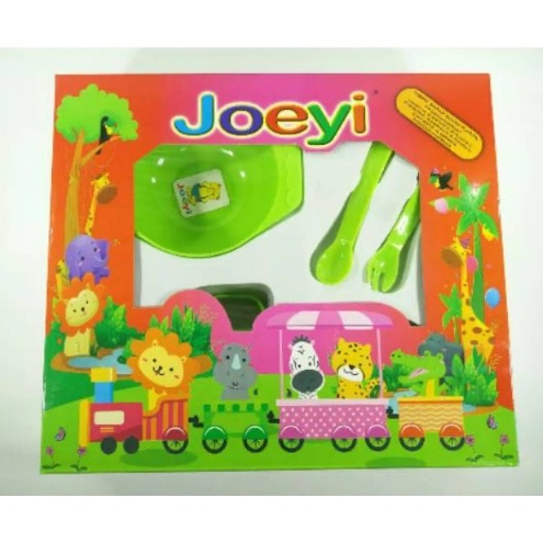 Set Makan Bayi Joeyi 5 in 1 Feeding Set Perlengkapan Makan Bayi BPA Free