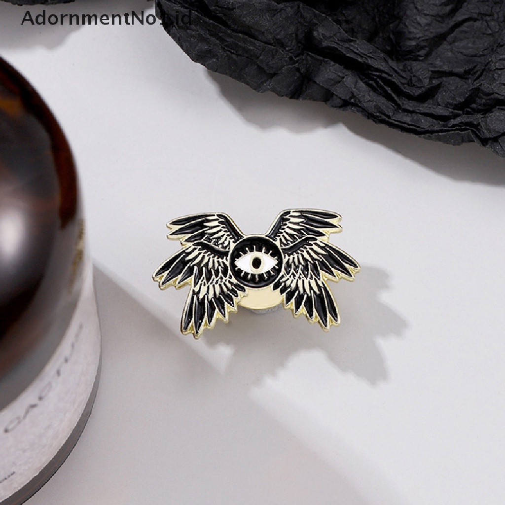 [AdornmentNo1] Mata Horus Seraph Sayap Enamel Lencana Bros DIY Ransel Kerah Lapel Pin Aksesoris Perhiasan Pesta [ID]