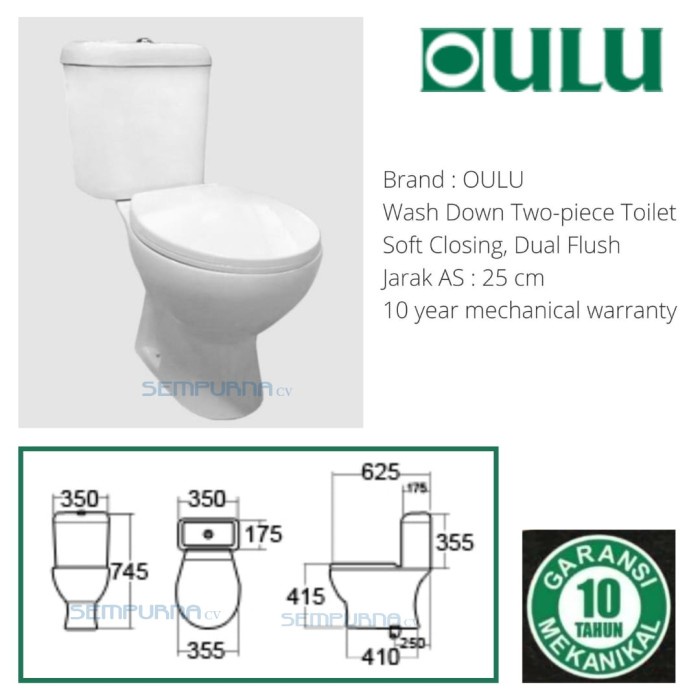 Terlaris Kloset Closet Duduk Oulu C380 A323 C480 A865N C633