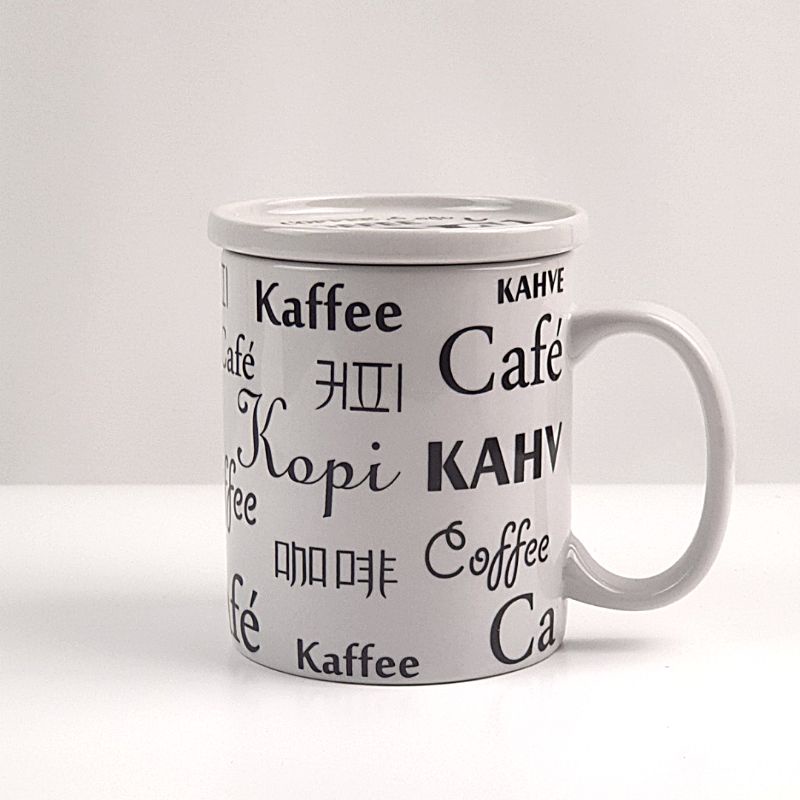 Mug Gelas Cup + Tutup Keramik