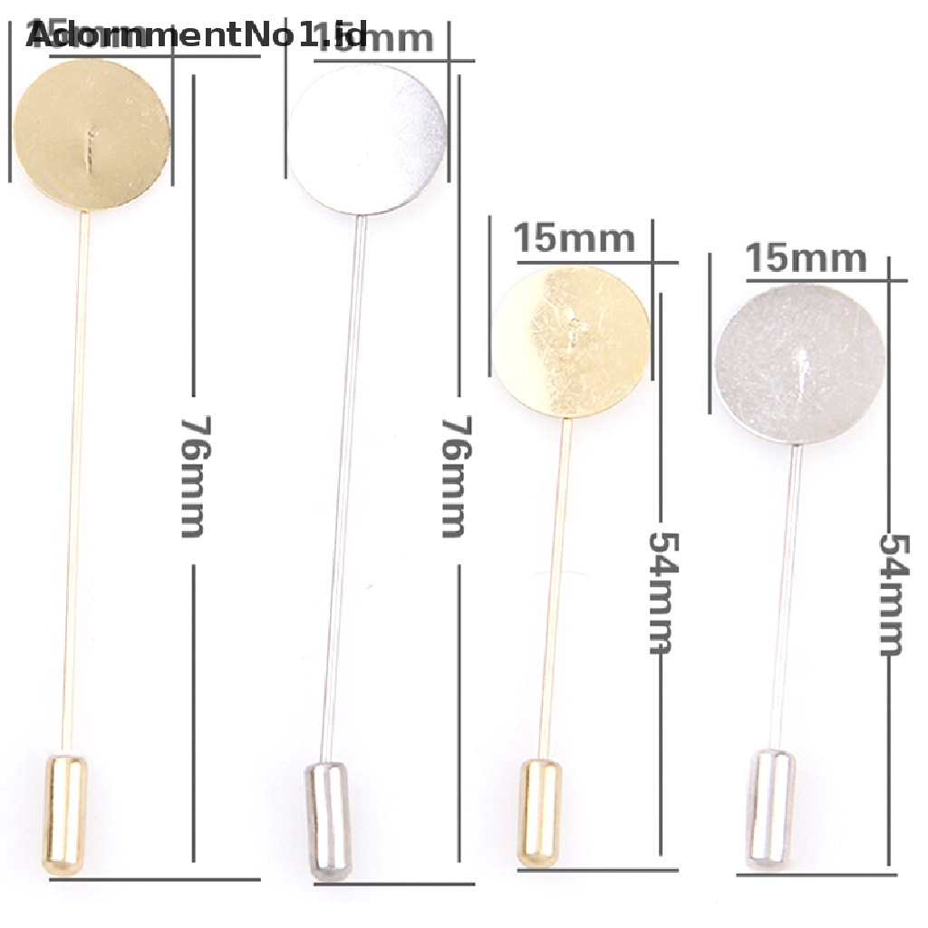 [AdornmentNo1] 10pcs Base Blank Tray Backs Pins Bros Setg DIY Bros Temuan Perhiasan [ID]