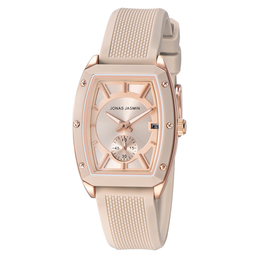jam tangan wanita JONAS JASMIN JJ 2224 analog terbaru original detik tanggal silikon watch