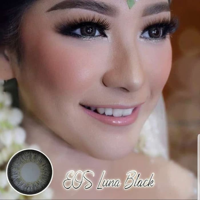 SOFTLENS FUZZY LUNA BLACK BY EOS 14.5 MM ( NORMAL S.D -10.00 )