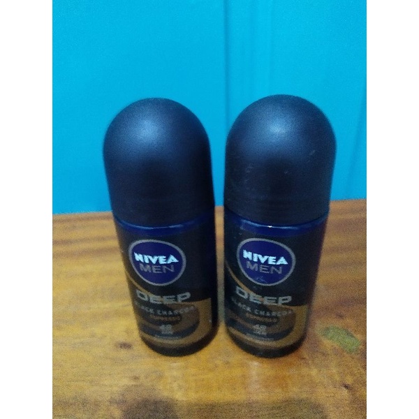 Nivea Men Deep Black Charcoal Deodorant Roll On 50 ml