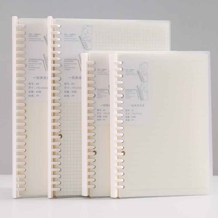 

Super Shopping Binder Note Spiral Ring Model ( Garis, Polos, Dotted , & Grid ) A5 & B5 - 80 lembar