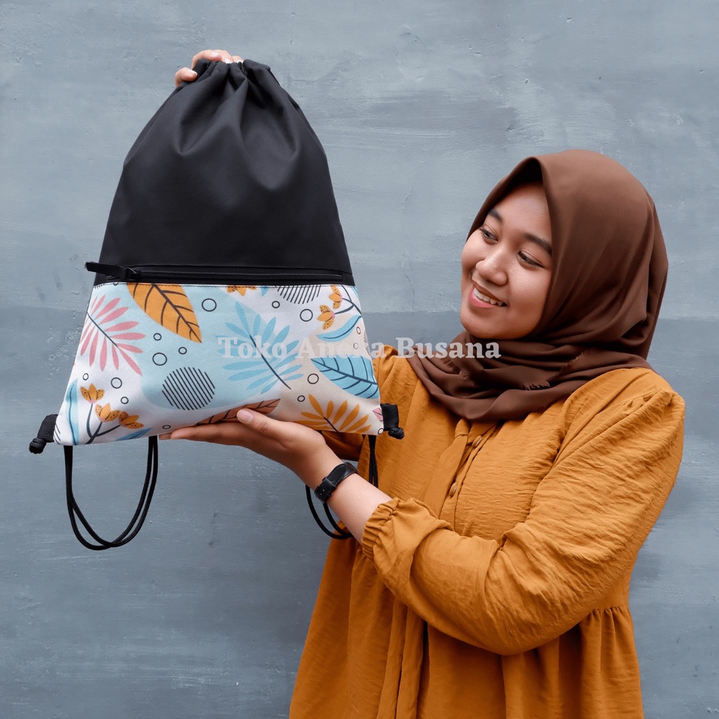 Tas Serut Wanita String Bag Tas Travel Drawstring Bag Tas Ransel Serut Wanita MTS0018