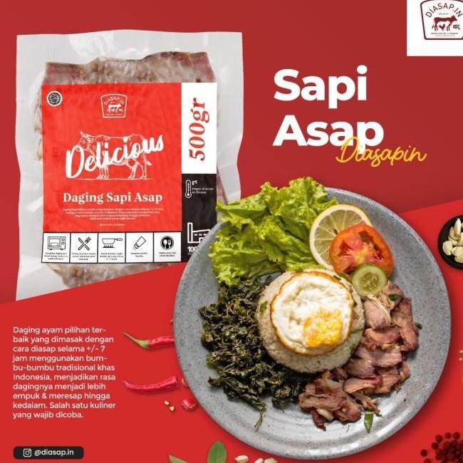 

SEI SAPI BUNDLE 500GR DIASAPIN DAGING ASAP SAPI PLUS SAMBAL CHILI OIL H65464UJ