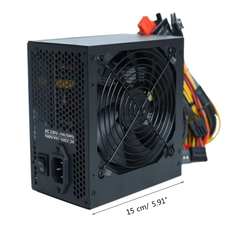 Zzz Gaming PC Power Supply Rated-500W PSU Tambang 24Pin ATX 12V Sumber Modular Penuh