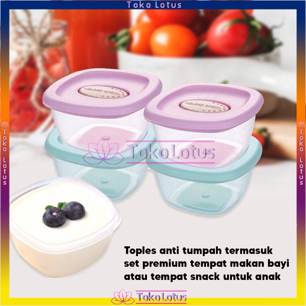 Baby Food Containers One Set isi 4 pcs Wadah Mpasi Bayi Aman Untuk Kesehatan BPA Free