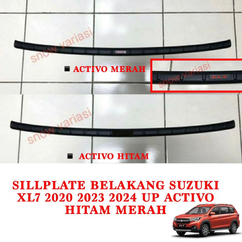 Sillplate Belakang All New Ertiga XL7 2018 2021 2022 2023 UP Activo Hitam Merah