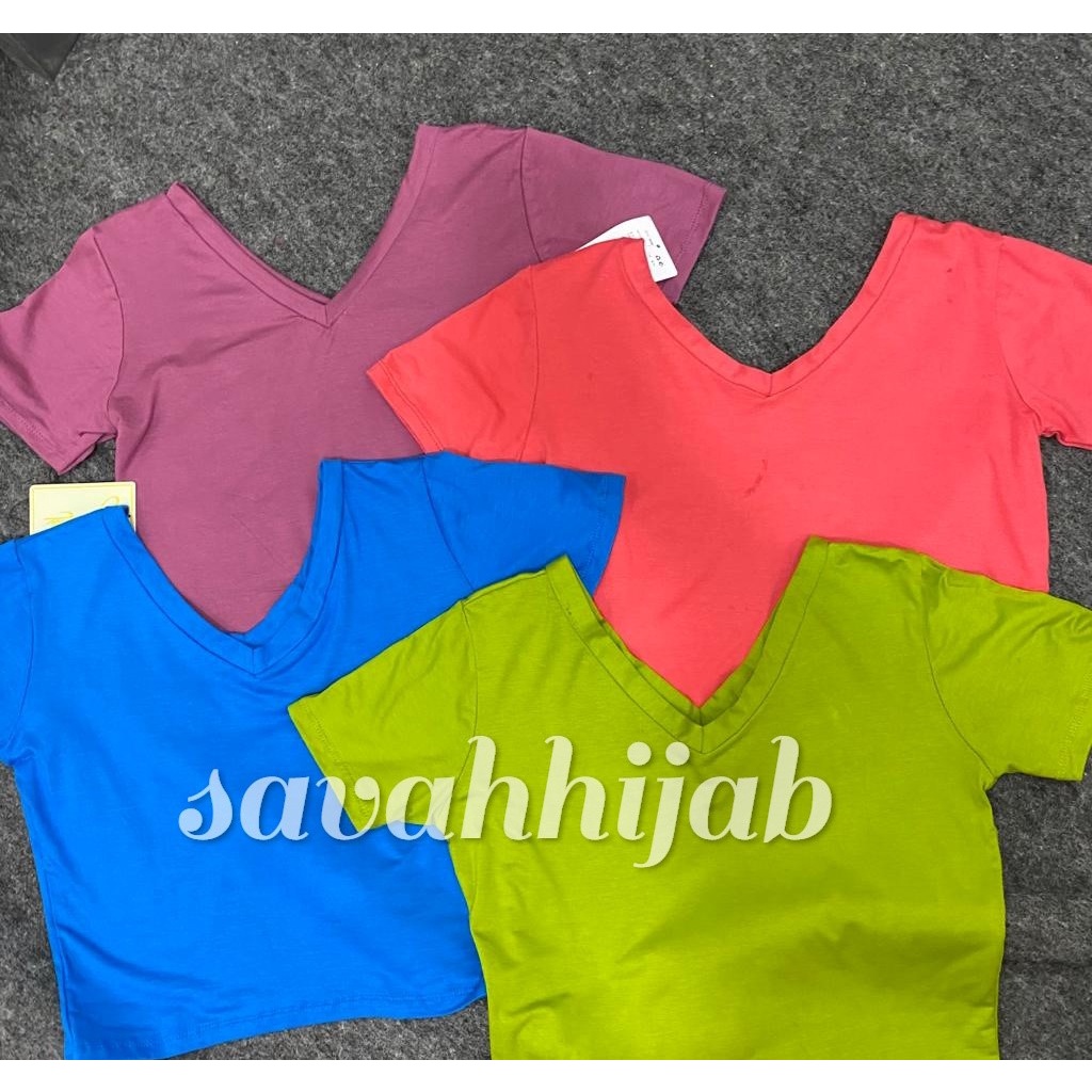 KAOS 6838/CROPTOP/KAOS POLOS/PAKAIAN WANITA