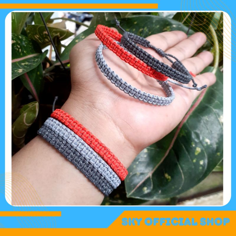 Gelang Prusik Cobra Mini Adjustable Perusik Gunung Microcord Paracord Cocok Untuk Pria Dan Wanita