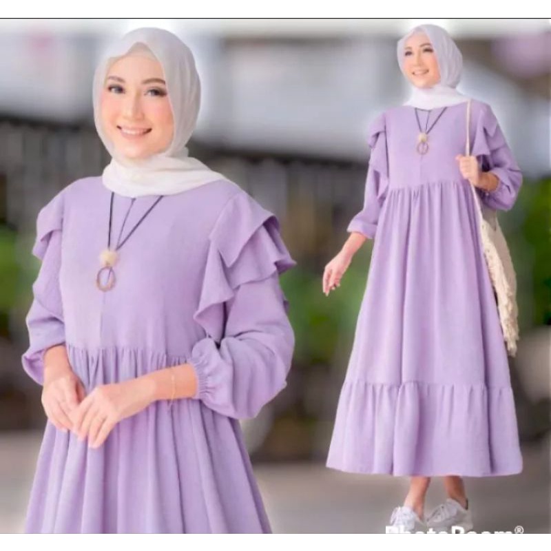 MAYA MIDI DRESS WANITA TERBARU 2023 VIRAL MIDI DRES WANITA JUMBO GAMIS LEBARAN 2023 GAMIS WANITA LENGAN PANJANG GAMIS  WANITA CRINKLE AIRFLOW GAMIS WANITA IMPORT GAMIS WANITA KEKINIAN DRES MIDI WANITA KEKINIAN DRES MIDI/GAMIS WANITA SIZE S M L XL XXL XXXL