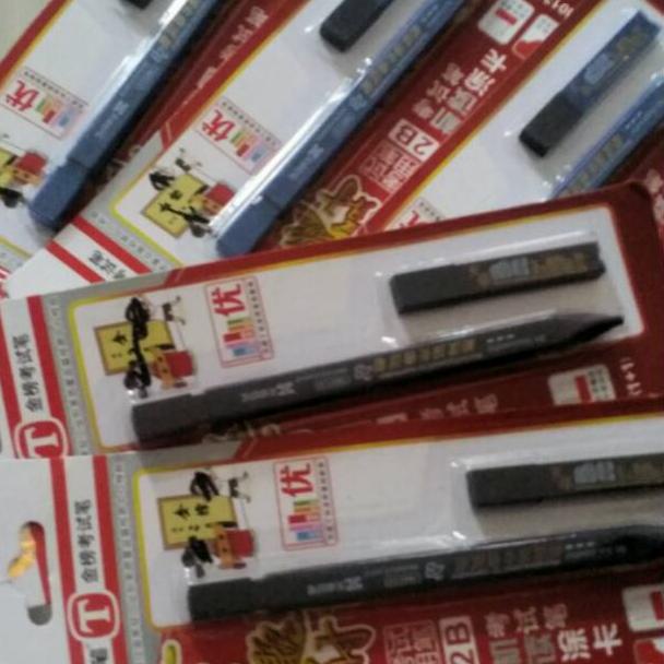 

I96 Pensil khot /kaligrafi 2B mekanik + refil.i ISI warna HITAM ( Discont Grosir~Chat) BIG DISKON ㍿