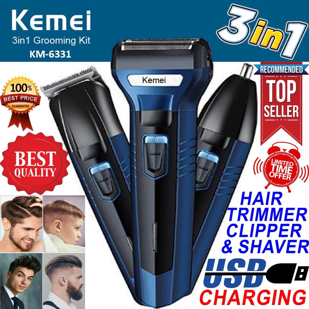 Mesin cukur rambut kemei KM 6331 cukuran profesional