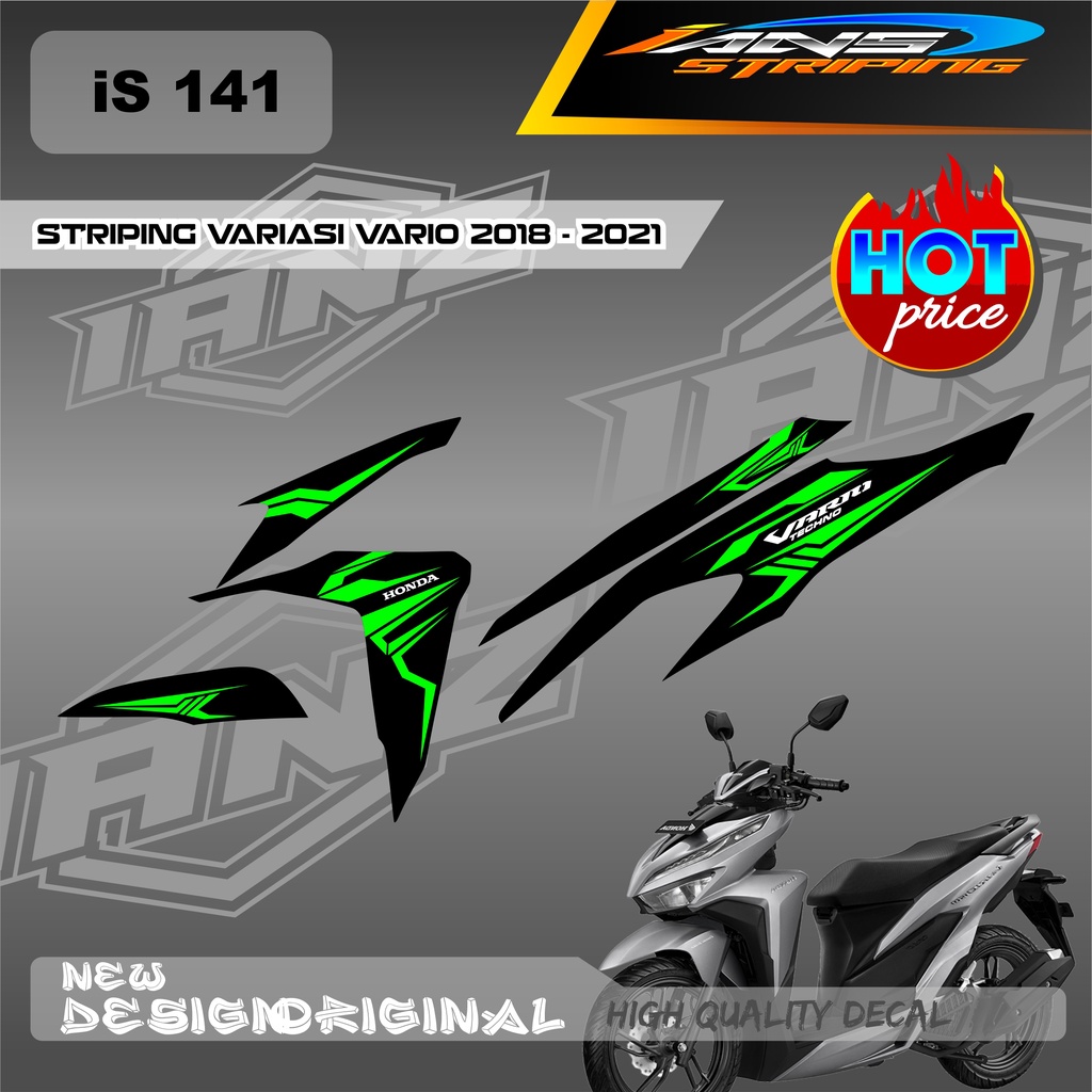 STIKER DECAL HONDA VARIO TECHNO 110 / STRIPING VARIO TECHNO / VARIASI STIKER BODY VARIO 2009-2013 / DECAL KERETA VARIO LAMA IS141