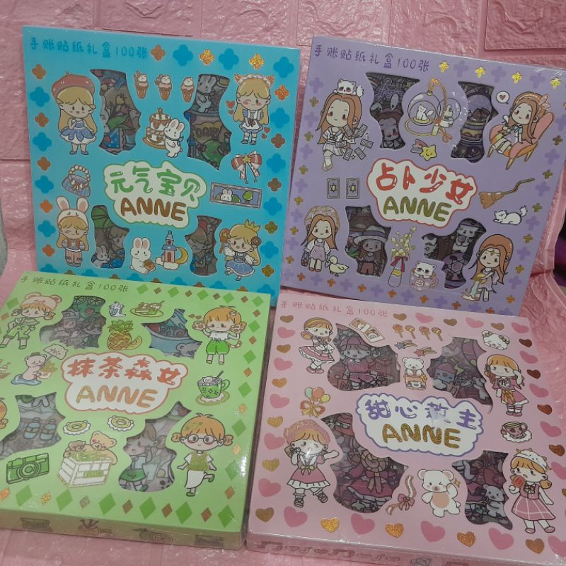 

Stiker Viral momo, Anne isi 100 lembar/box karakter lucu waterproof