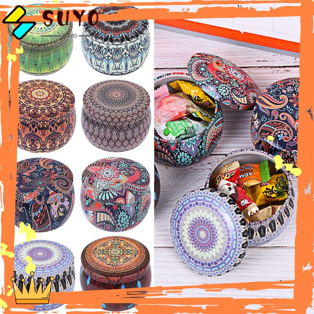 Suyo Candy Iron Box Coin Trinket Candle Pot Mawar Tea Pot Tin Perlengkapan Pesta Tinplate