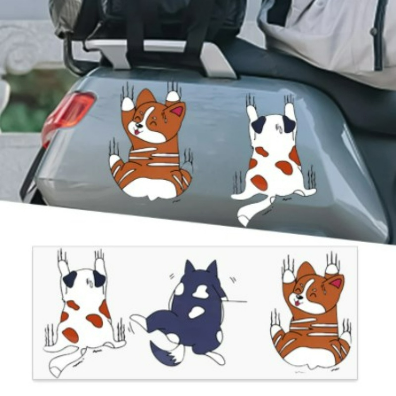 Lucu Kartun Auto Styling Sticker/Indah Panjat Anjing Decals Mobil Body Jendela Rumah Kulkas Stiker Hias