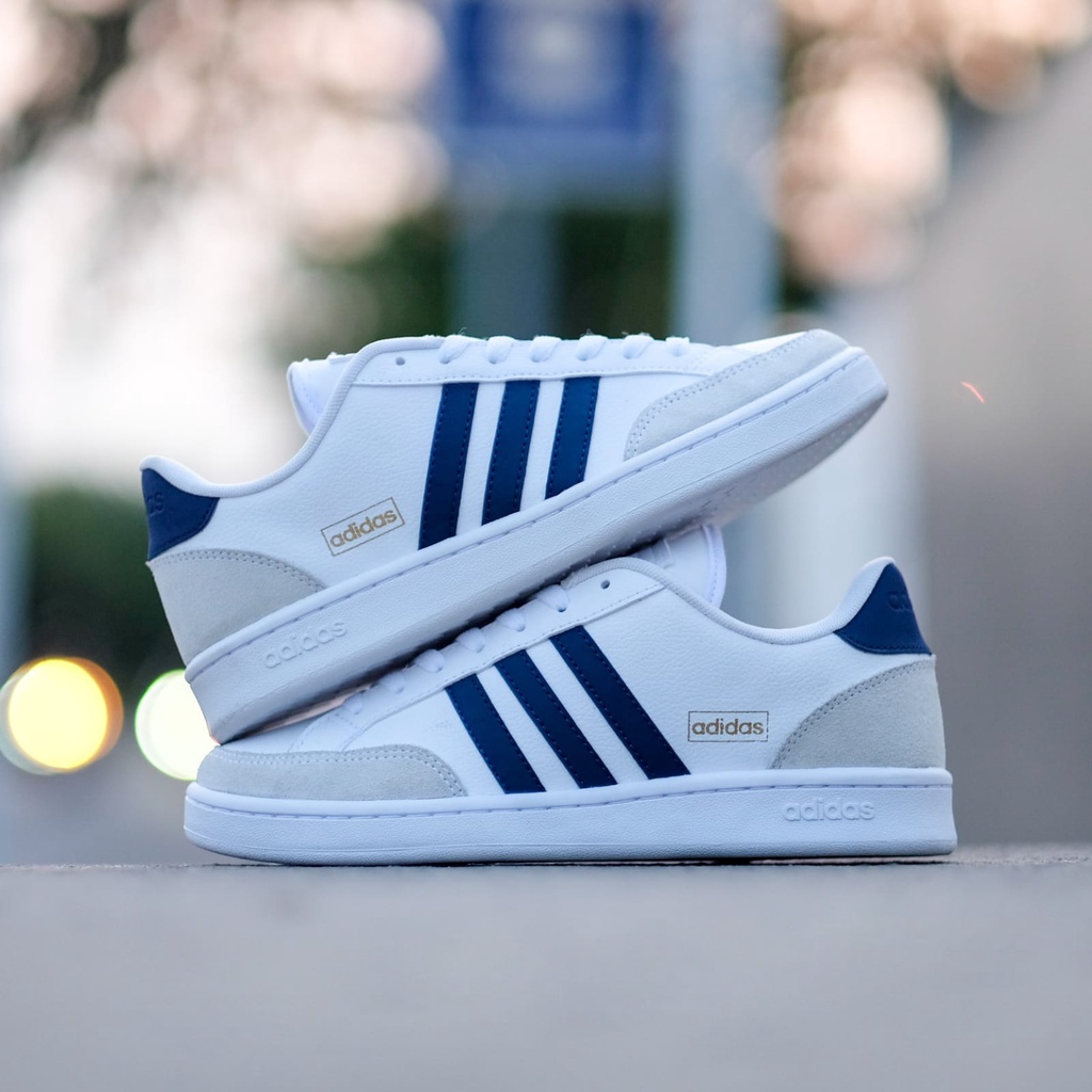 ADIDAS GRAND COURT SE WHITE NAVY ┃ORIGINAL 100%┃SEPATU NAVY┃SEPATU PUTIH┃SEPATU PRIA┃SEPATU WANITA┃S