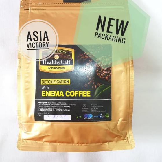 

❉ HealthyCaff 500gr Gold Light Roasted/Healthy Caff Kopi Organik Enema Coffee ♠