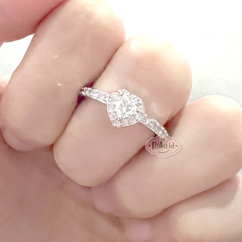 Cincin Wanita Anti Karat Cincin Korea Aesthetic Motif Gemma Love Perhiasan Wanita 1248