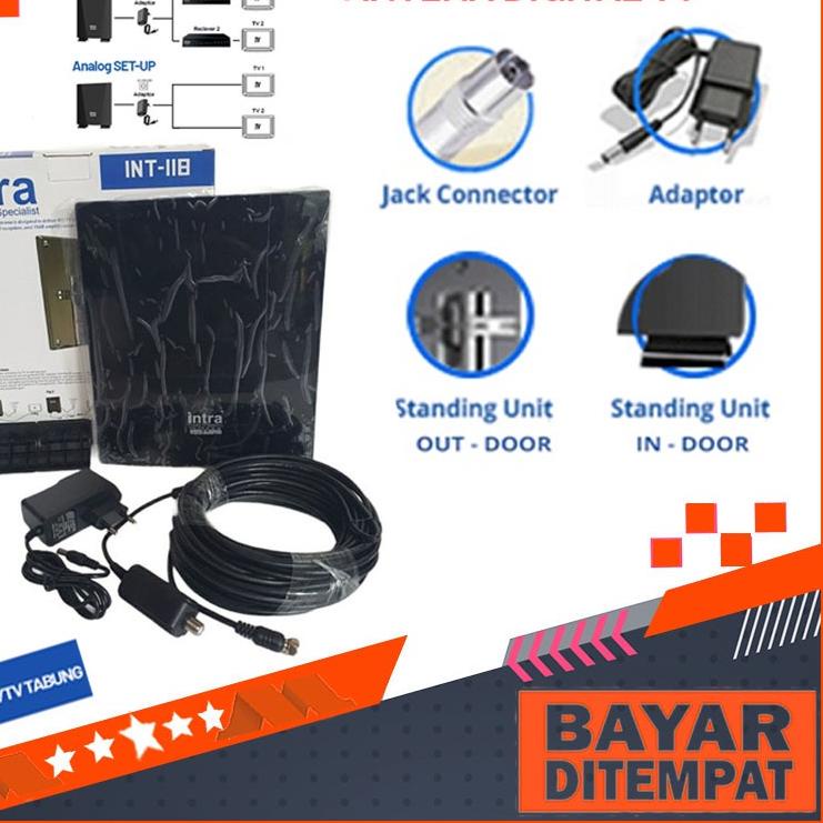 ♥ Antena TV Antena Digital Antena Dalam/Luar Intra 118 Bisa Tv Tabung LED Set Top Box ☏