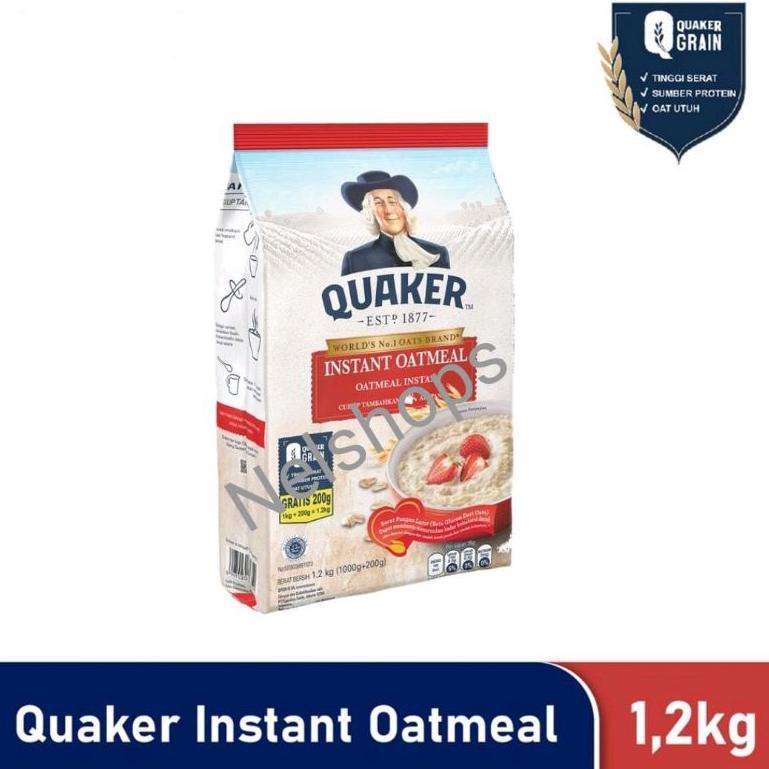 

mgp73 Quaker Instant Oatmeal 1200 gr Merah 1.2 kg .,,.,.,