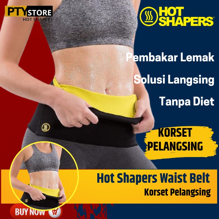 Korset pria wanita Hot Shapers pelangsing pengecil perut pembakar lemak neotex korset badan sport P23