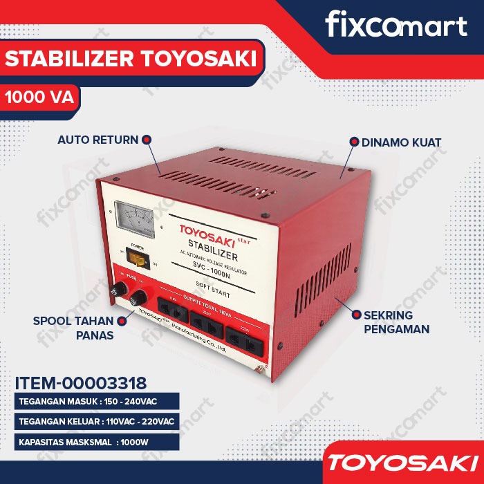 Stabilizer Toyosaki 500 VA - 1000 VA - 1000 VA