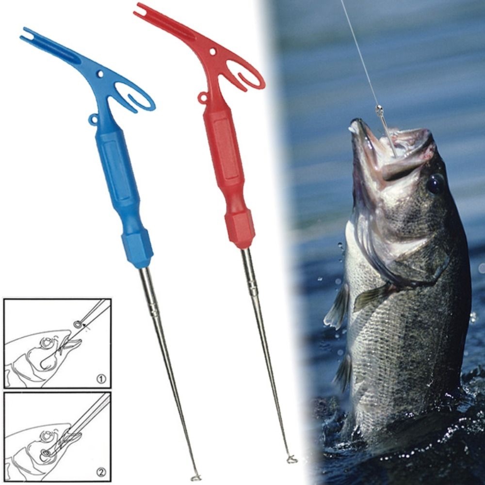 Agustina Fishihing Hook Remover Portable Memancing Aksesoris Memancing Knotter Nail Knot Tools Quick Knot Tying Remover Quick Knot Fishing Extractor