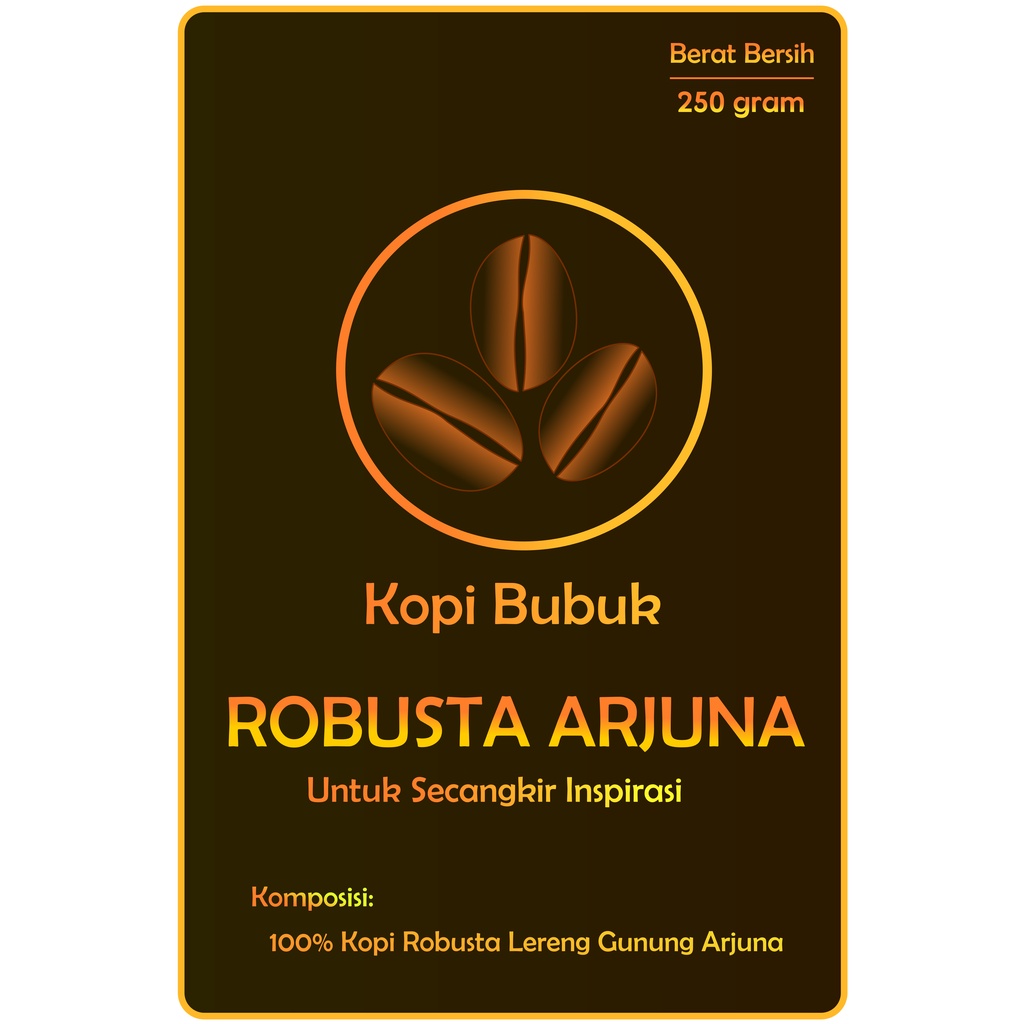 

Kopi Bubuk Robusta Arjuna 250gr