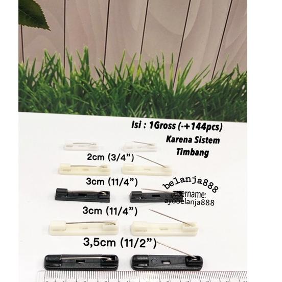 

Kualitas Terkini Peniti plastik name tag|peniti bahan papan nama -+144pcs