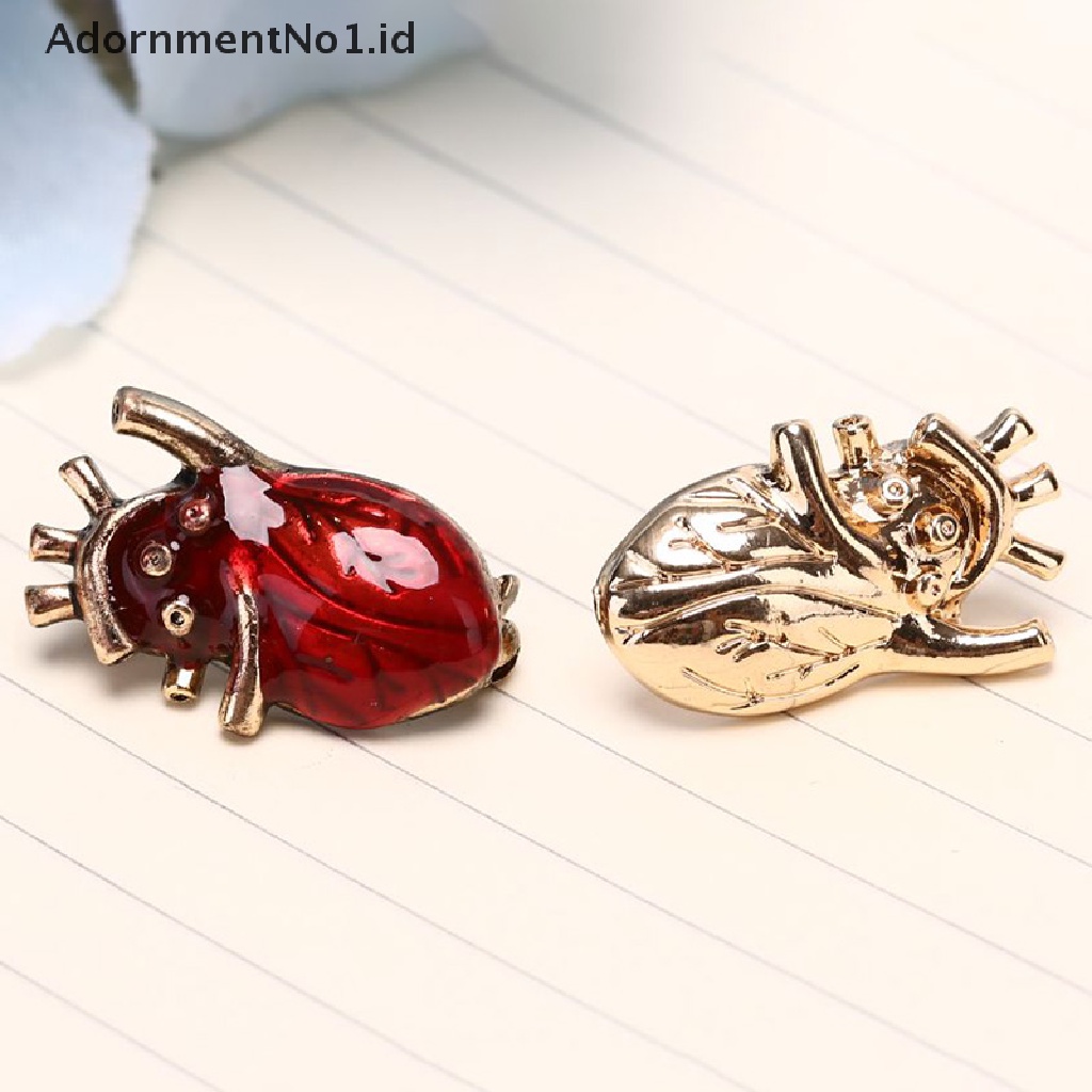 [AdornmentNo1] Fashion 3D Jantung Bros Pin Kerah Dekorasi Lencana Korsase Perhiasan Wanita Hadiah [ID]