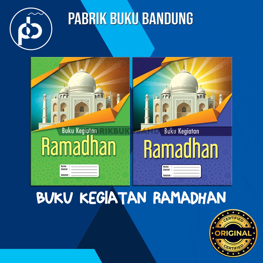 Jual Agenda Kegiatan Bulan Ramadhan Buku Catatan Amaliah Ramadan