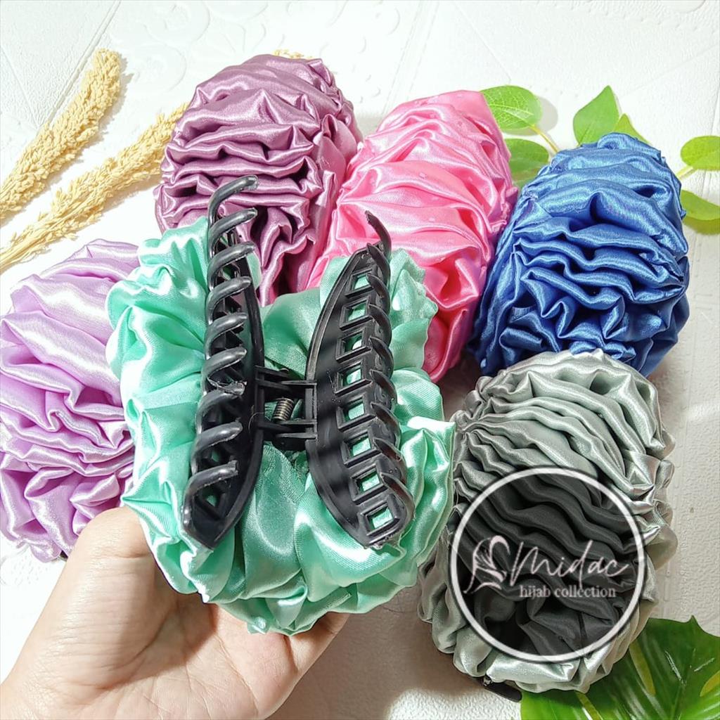 Jepit Hijab Jumbo Salon - Jepit Rambut Kain Premium  - Jepit Scrunchie