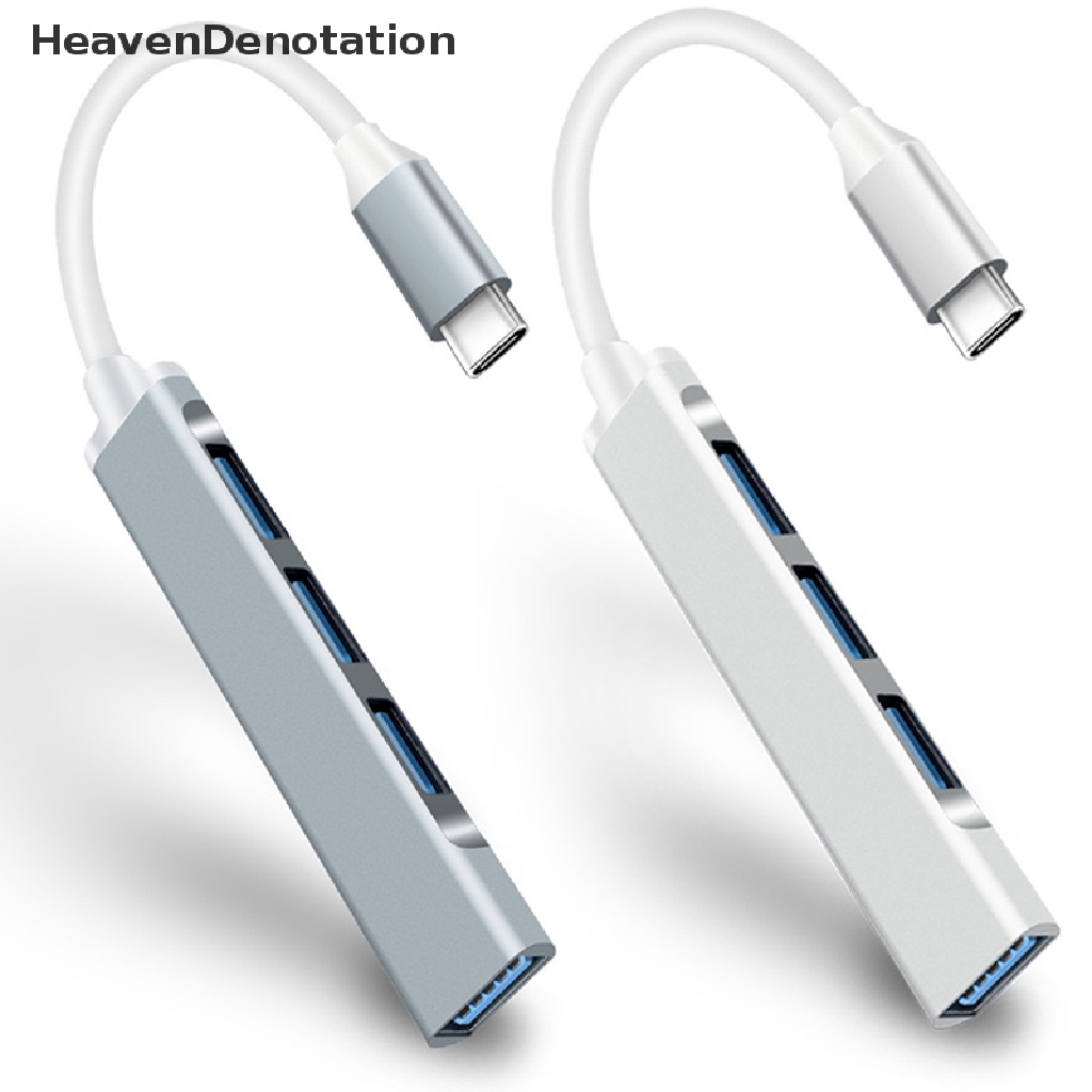 [HeavenDenotation] Usb C HUB 3.0 Tipe 4port Multi Splitter Adapter OTG Untuk Aksesoris Komputer HDV