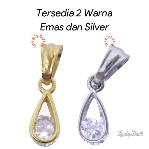 Liontin Titanium Anti Karat Magdelin4 Tanpa Kalung Titanium Model Terbaru Permata Diamond - Lovelybutik
